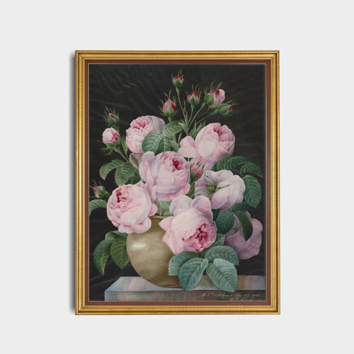 Vintage Still Life With Flowers, Antique Floral Art Print - Image 3