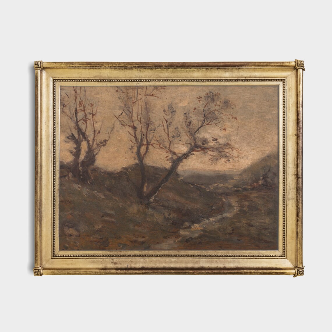 Vintage Landscape Painting Art Print, Rustic Country - Image 2