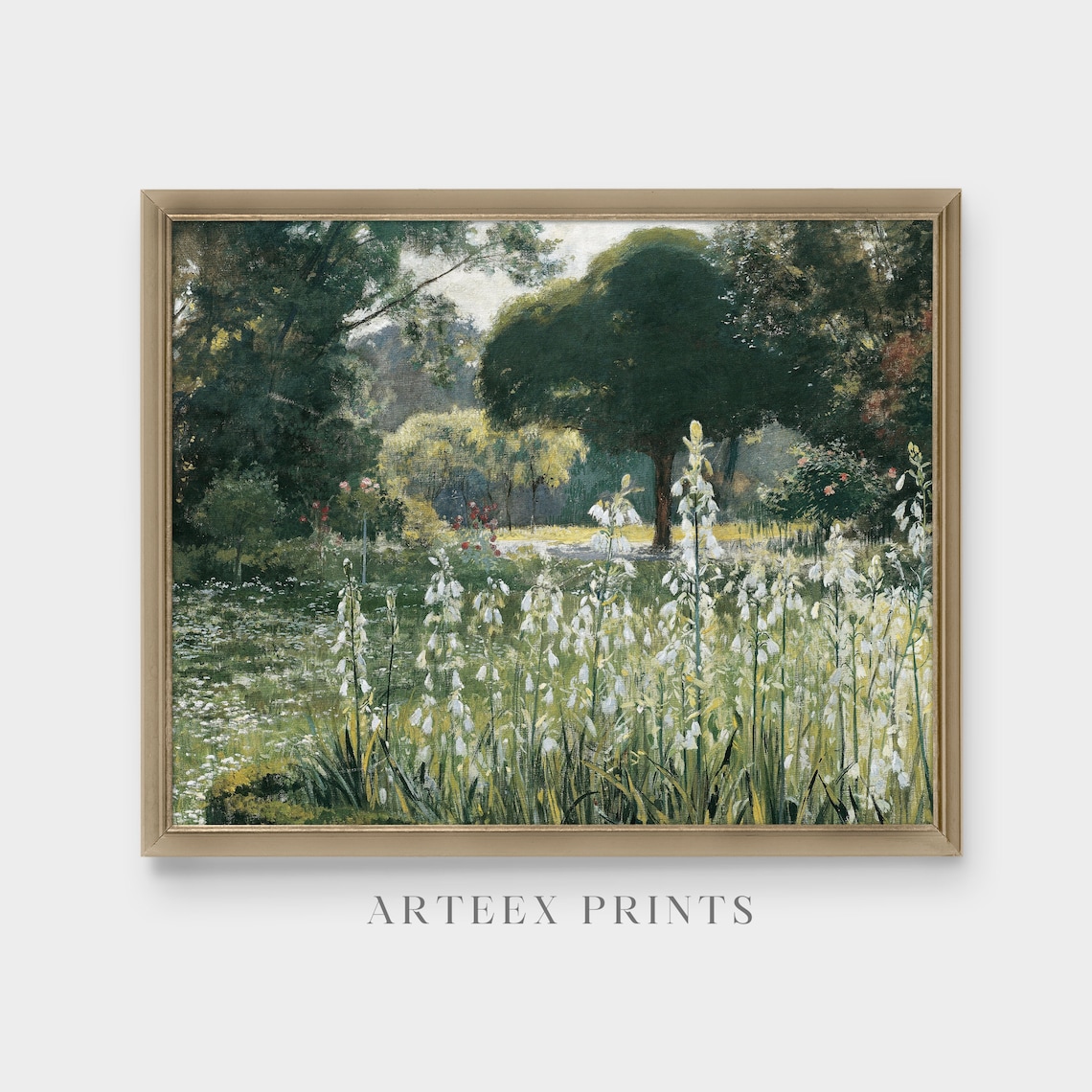 Vintage Country Landscape Art Print, Antique Farmhouse - Image 5