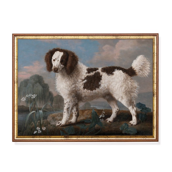 Printed And Shipped Vintage Dog Painting Antique Animal Print Moody Rustic Art Pet Lover Gift Farmhouse Decor Physical Prints