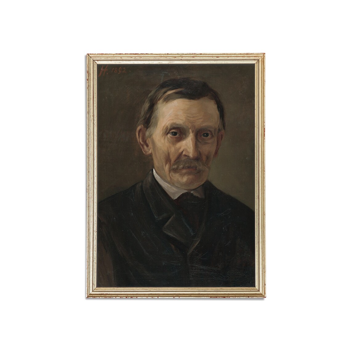 Portrait of a Distinguished Mustached Gentleman 1892 Oil Painting Poster - Image 5
