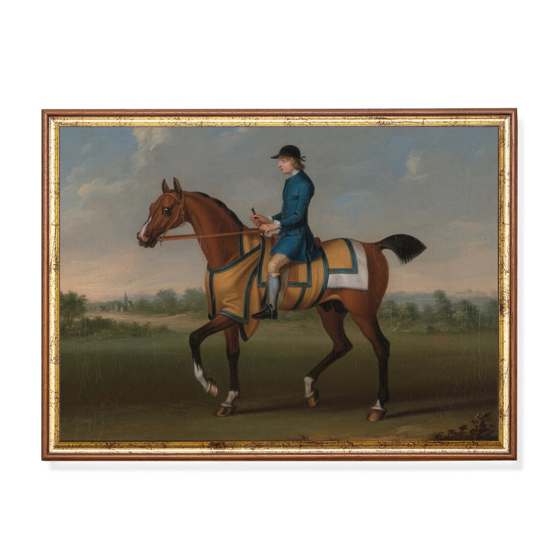 Vintage Horse Equestrian Art Print, Farmhouse Decor