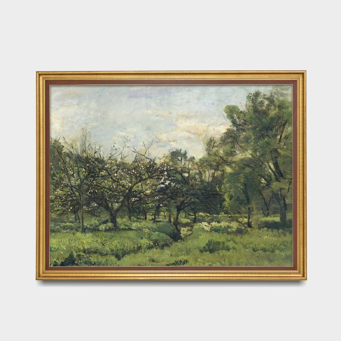 Vintage Forest Landscape Art Print, Farmhouse Decor - Image 3