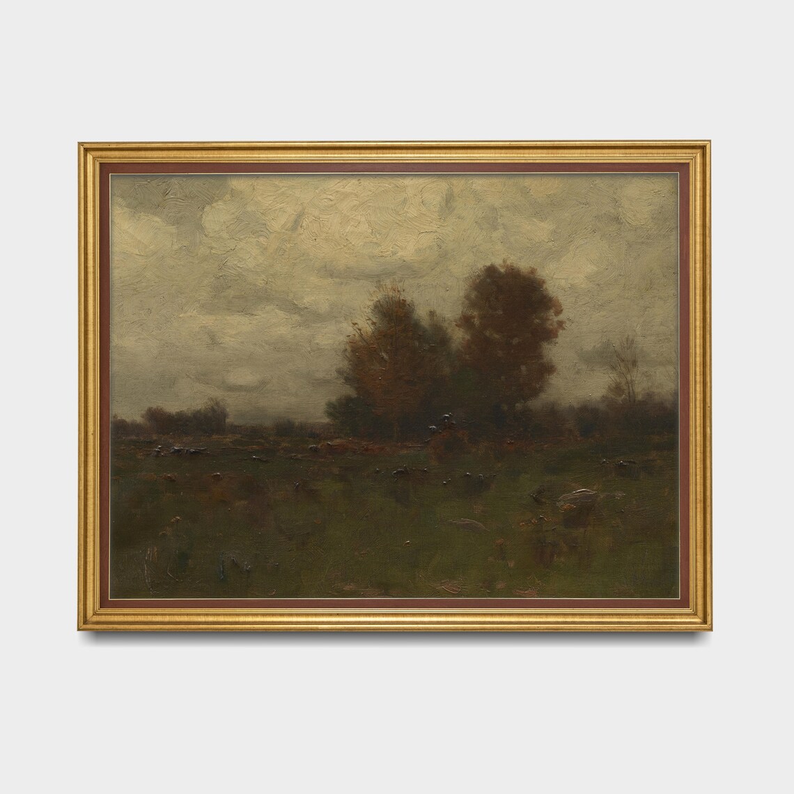 Vintage Autumn Landscape, Rustic Dark Academia Art Print - Image 3