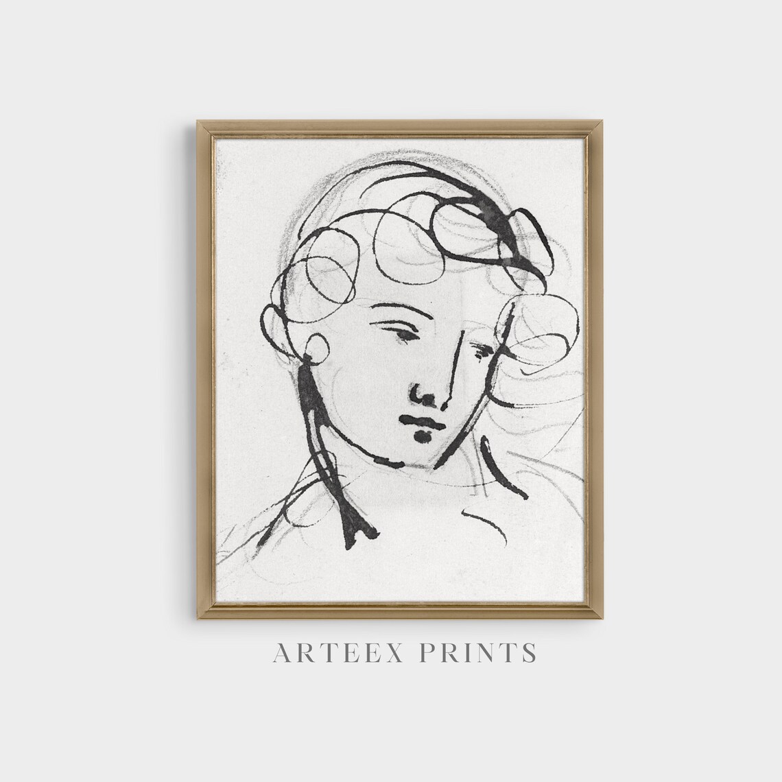 Abstract Woman Face Line Art Minimalist Figure Sketch Poster - Image 4