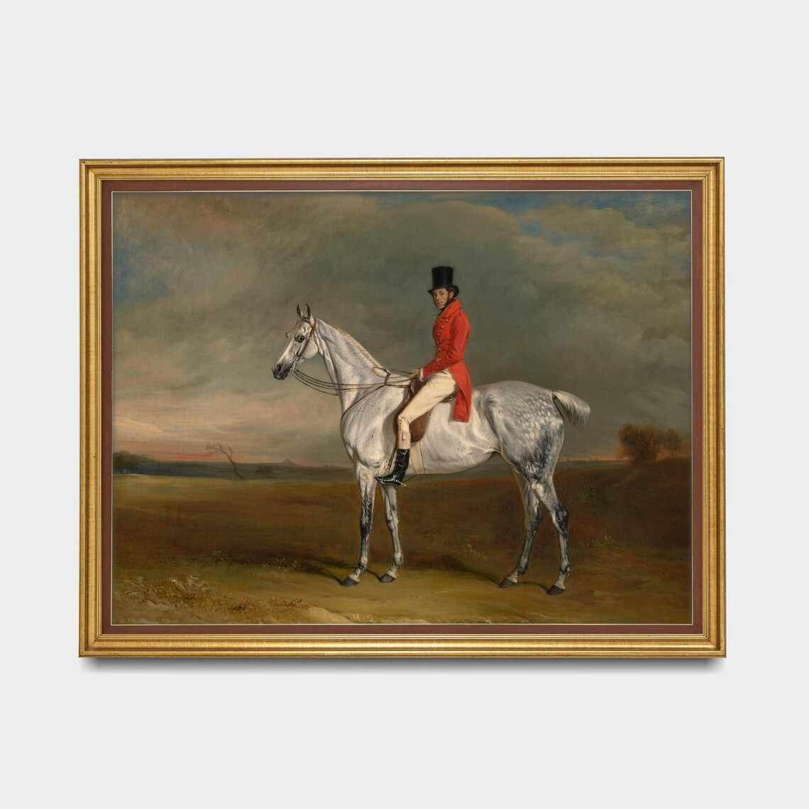 Equestrian Portrait, Vintage English Hunt Scene Art Print - Image 5