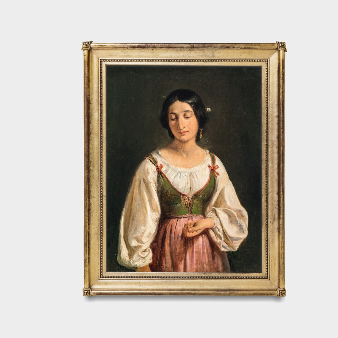 Italian Woman Vintage Portrait Art Print, Retro Style - Image 3