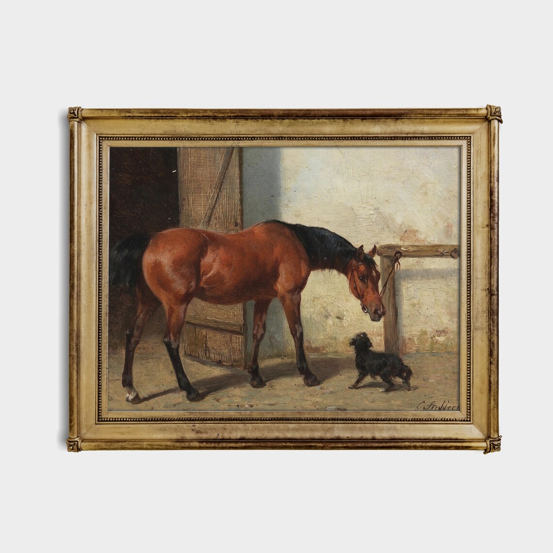 Vintage Horse Painting, Rustic Farmhouse Animal Art Print - Image 2