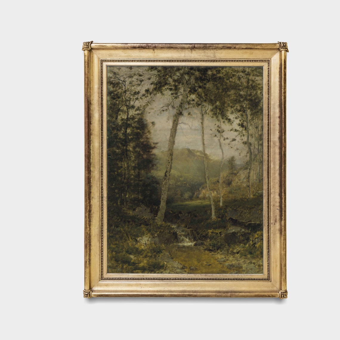 Mailed Print Vintage Landscape Tree Forest Painting Antique Art Print Vertical Wall Art Farmhouse Wall Decor Physical Prints - Image 3