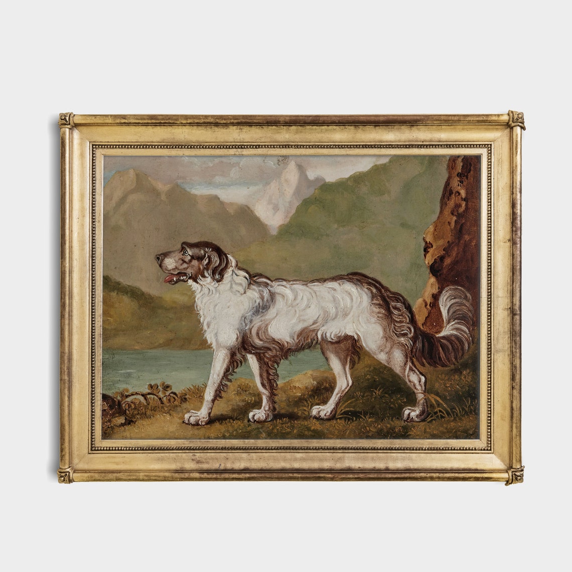Spaniel Dog Standing by a Lakeside Tree Vintage Hunting Scene Poster - Image 3
