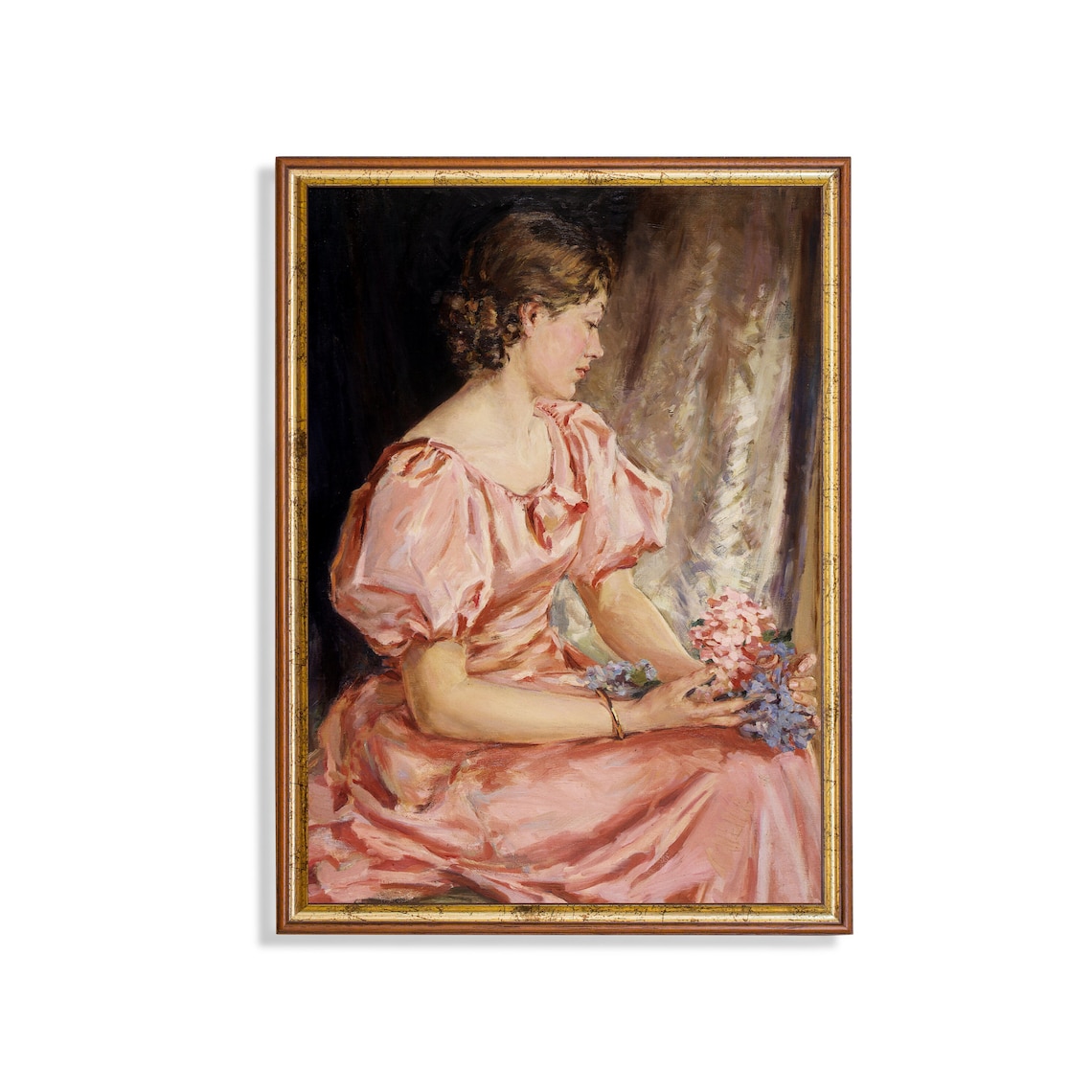 Victorian Woman Portrait, Antique Fine Art Print