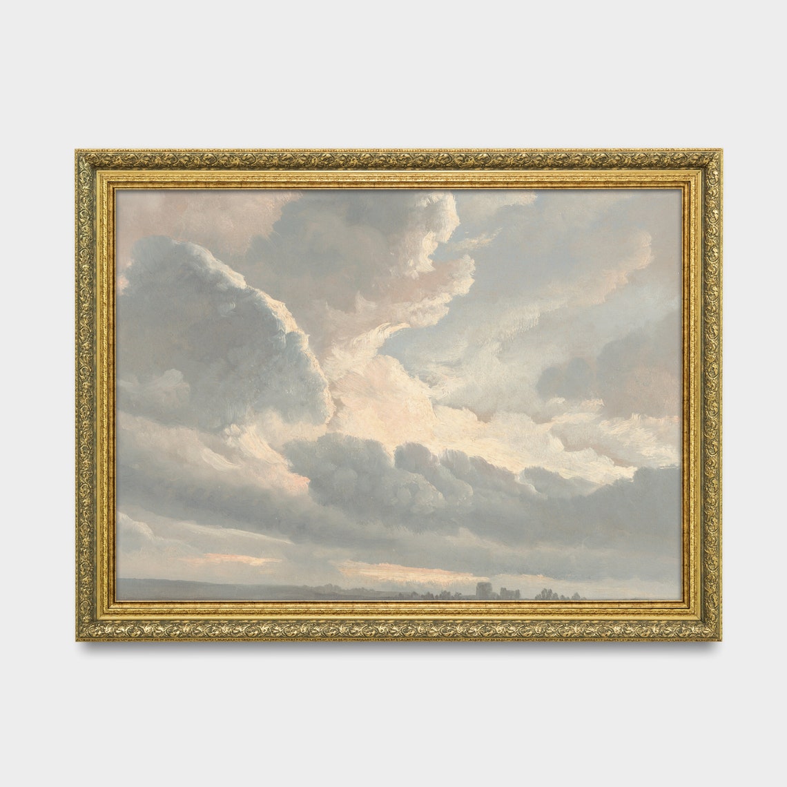 Dramatic Cloudscape with Light Breaking Over a Distant Town Poster - Image 2