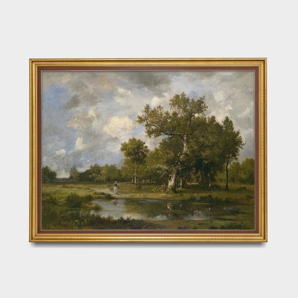 Vintage Country Landscape Art Print, Rustic Decor - Image 3