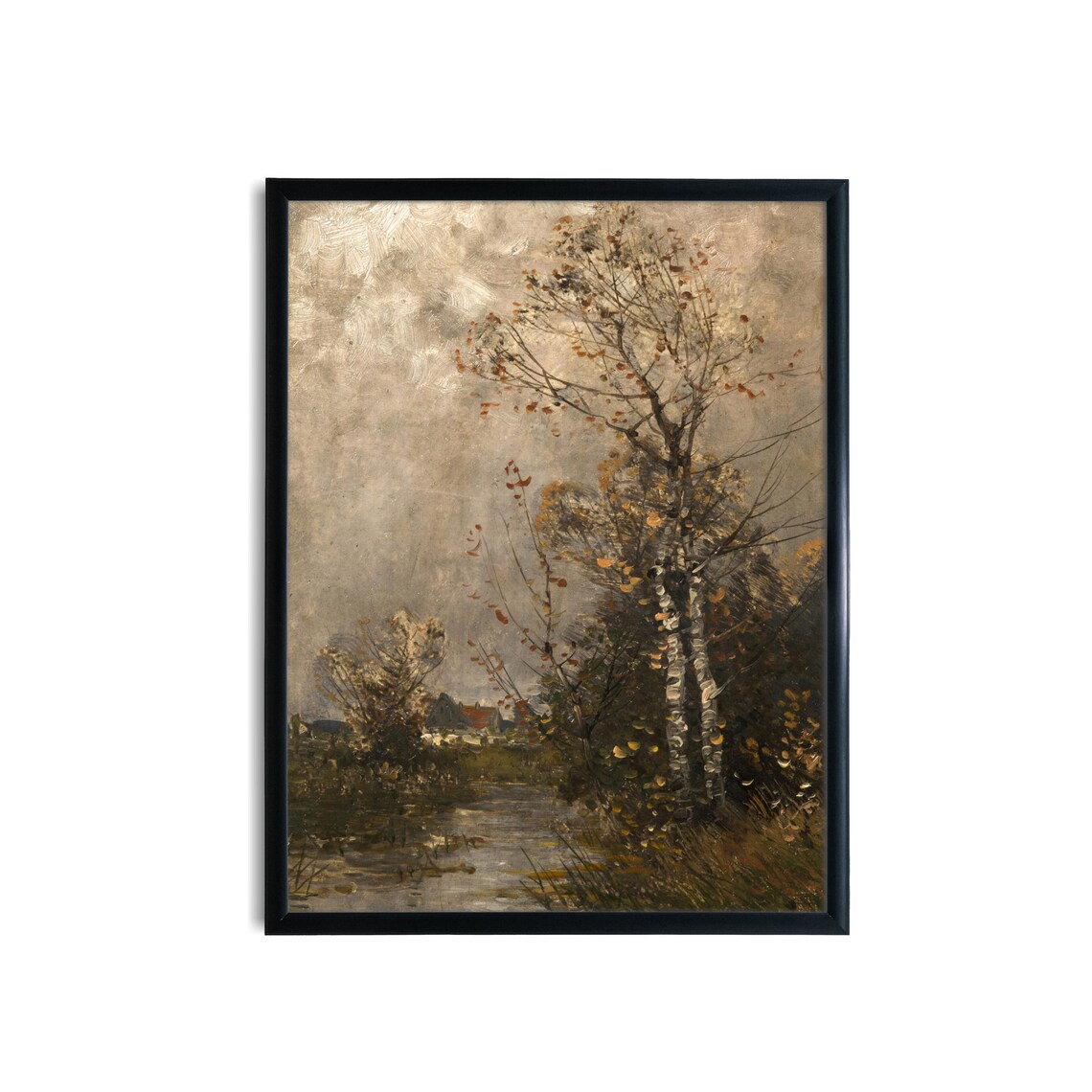 Vintage Autumn Landscape, Rustic Forest Art Print - Image 3