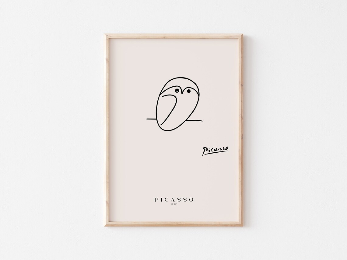 Picasso Owl 1957 Minimalist Line Drawing Art Poster For Modern Home Decor - Image 3