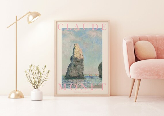 Claude Monet Cliffs At Etretat 1885 Seascape Exhibition Poster