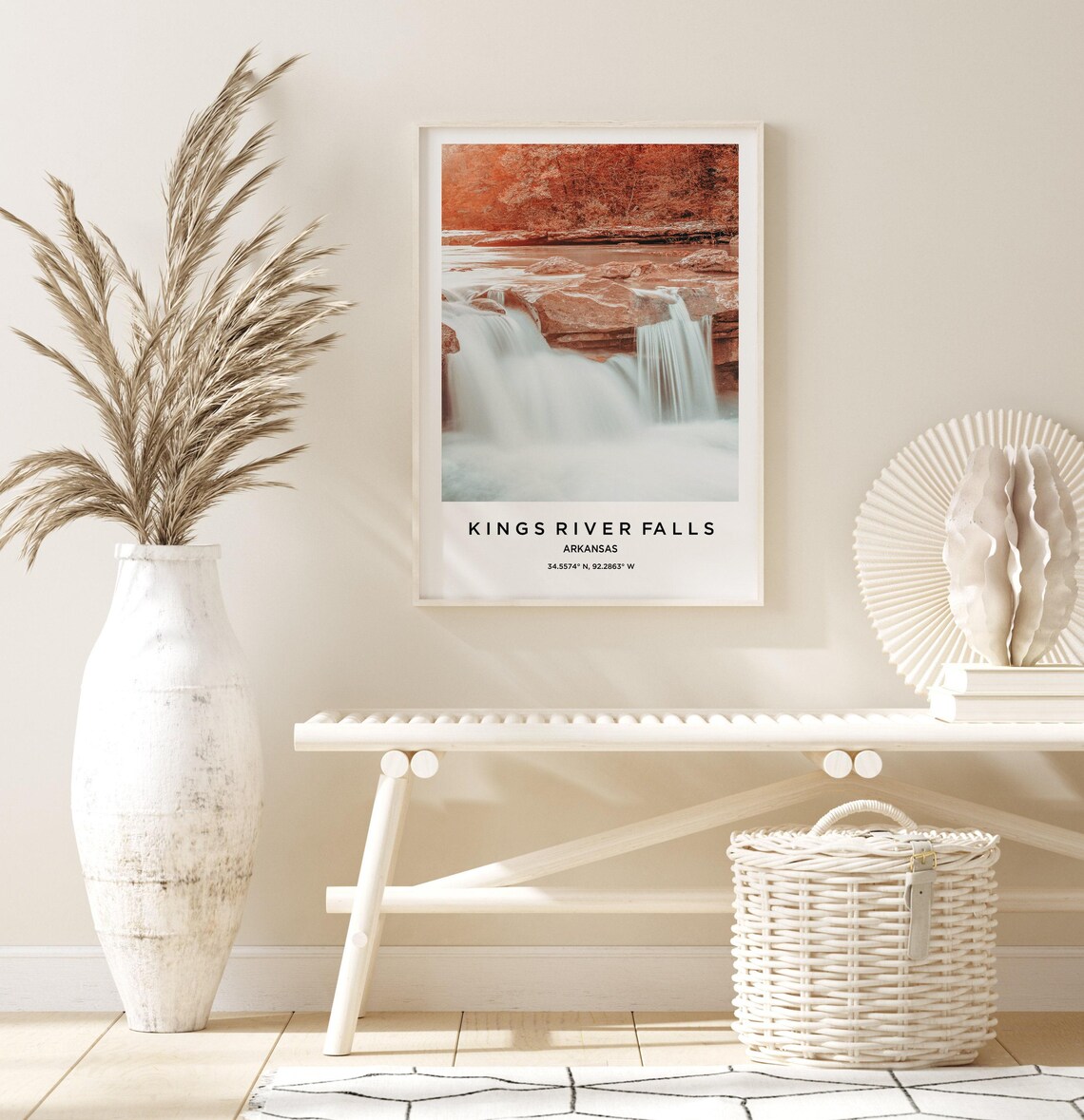 Kings River Falls Arkansas Waterfall Long Exposure Photo Travel Poster - Image 3