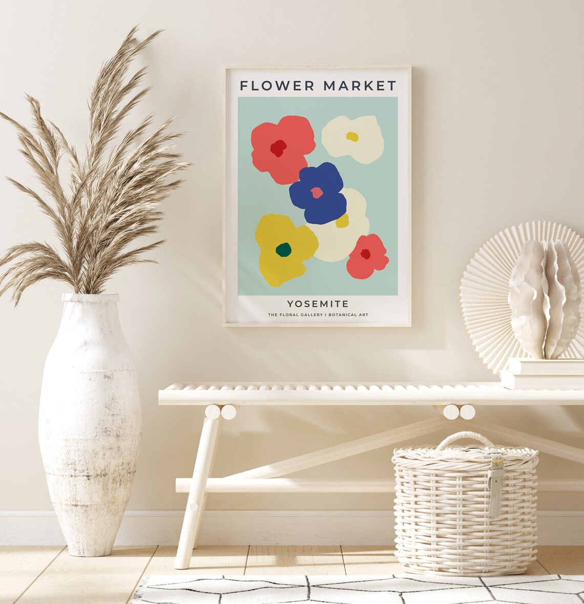 Yosemite Flower Market Mint Botanical Art Poster For Fresh Kitchen Wall Decor - Image 2