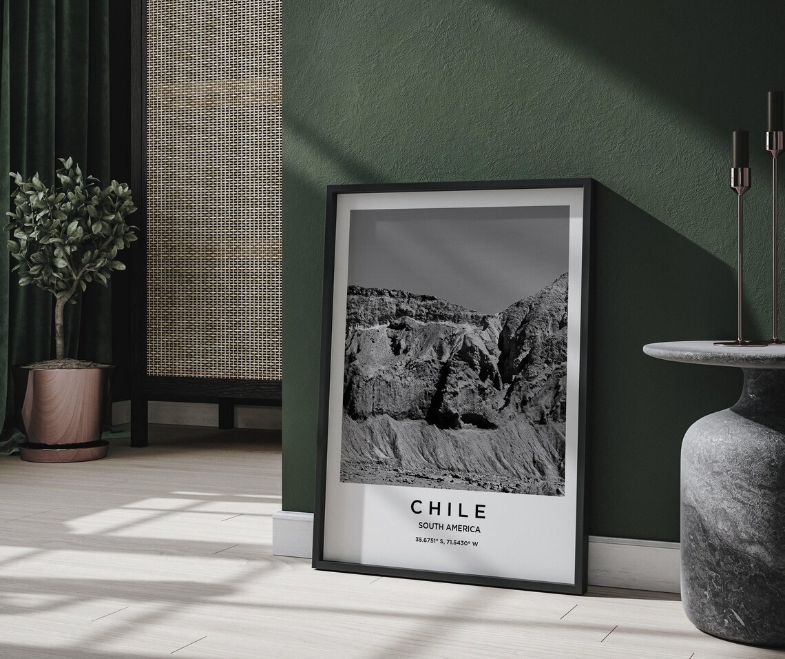Chile Travel Poster, Chile Map Art Print - Image 2