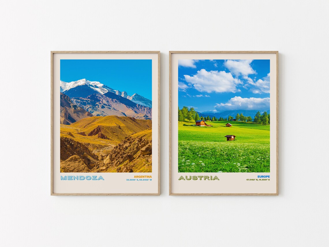 Mendoza Travel Poster Mendoza Print Mendoza Photo Print Mendoza Wall Decor Mendoza Travel Art Argentina Picture Mendoza 2 - Image 2
