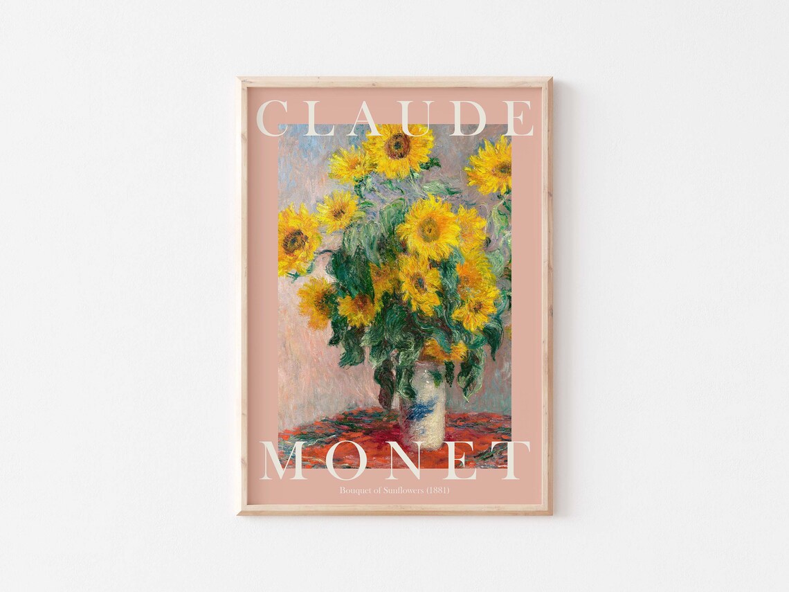 Claude Monet Bouquet of Sunflowers 1881 Floral Impressionist Poster - Image 3