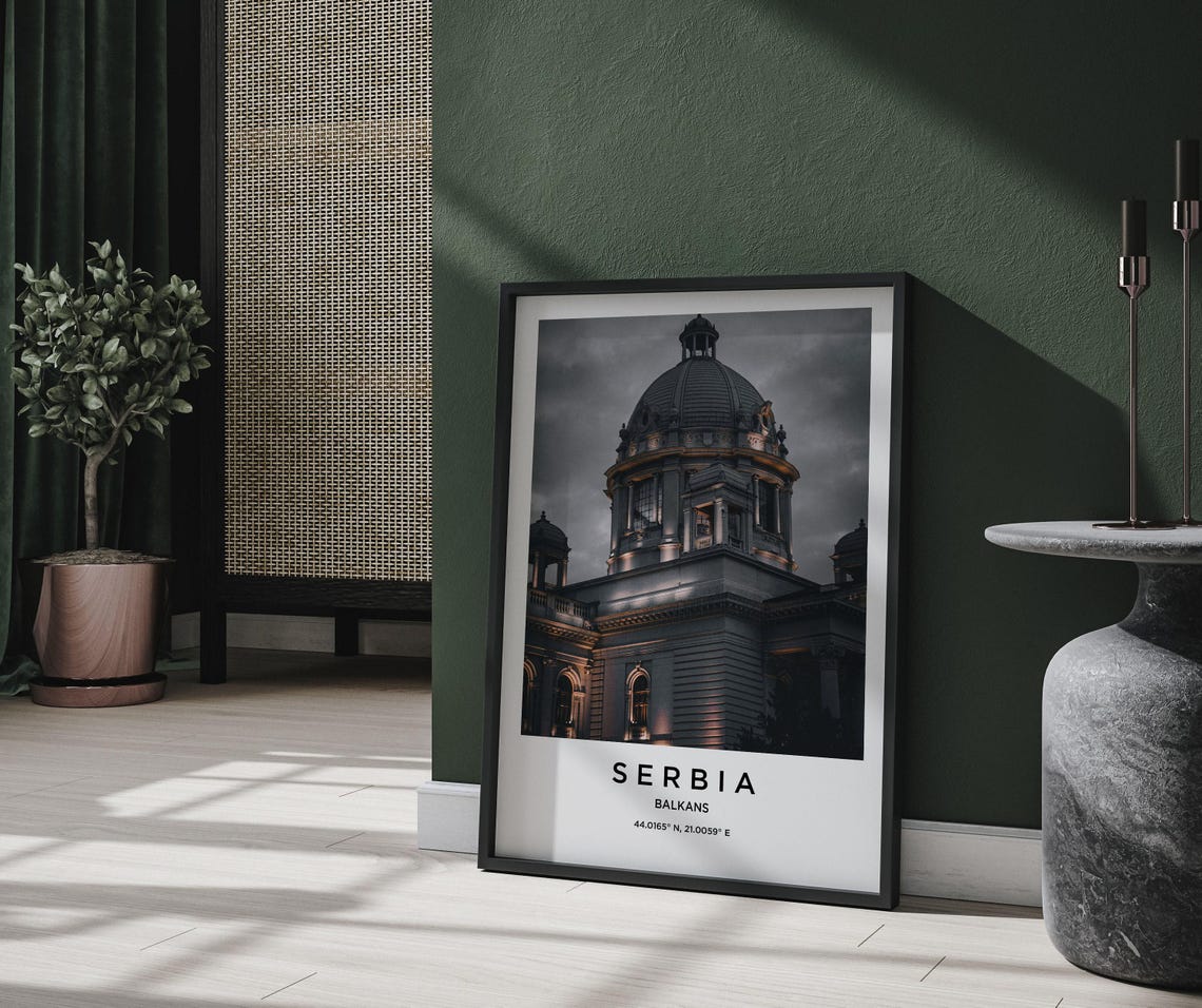Serbia Art Serbia Print Serbia Poster Serbia Art Serbia Photo Serbia Map Serbia Painting Serbia Travel - Image 2