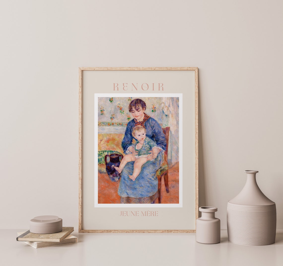 Renoir Jeune Mere Mother And Child Tender Impressionist Art Poster - Image 2