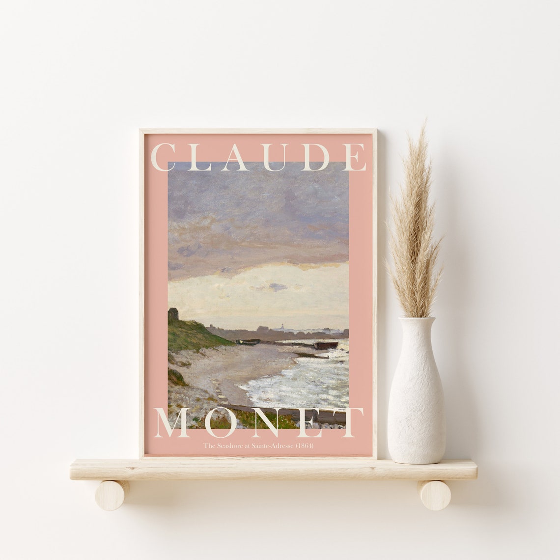Claude Monet The Seashore at Sainte-Adresse 1861 Beach Poster