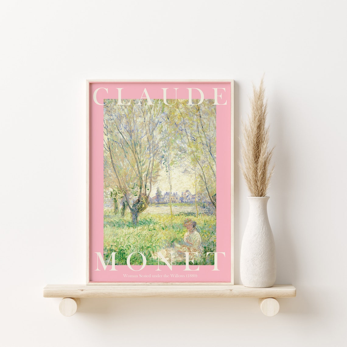 Claude Monet Woman Seated under the Willows Riverside Poster - Image 3