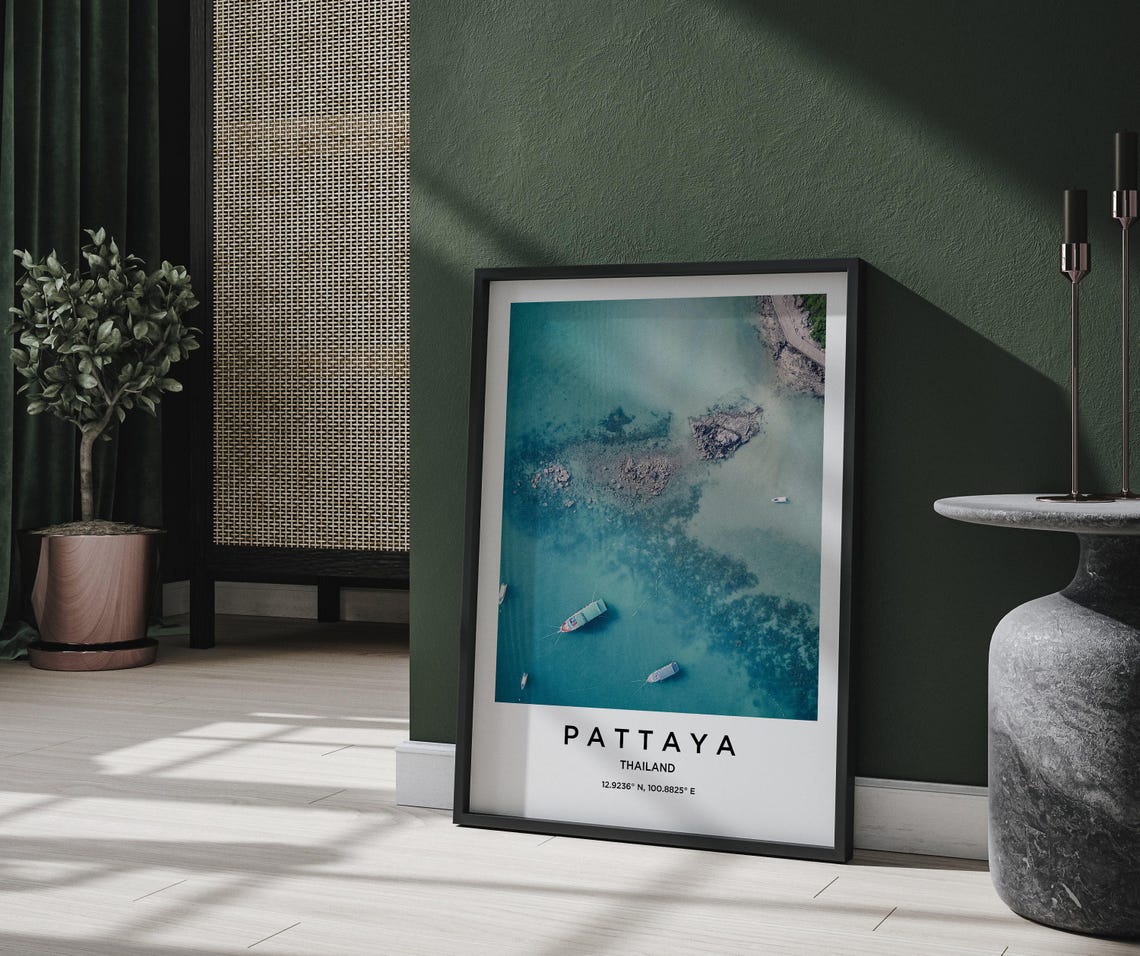 Pattaya Art Pattaya Print Pattaya Poster Pattaya Art Pattaya Photo Pattaya Map Pattaya Painting Pattaya Travel - Image 2