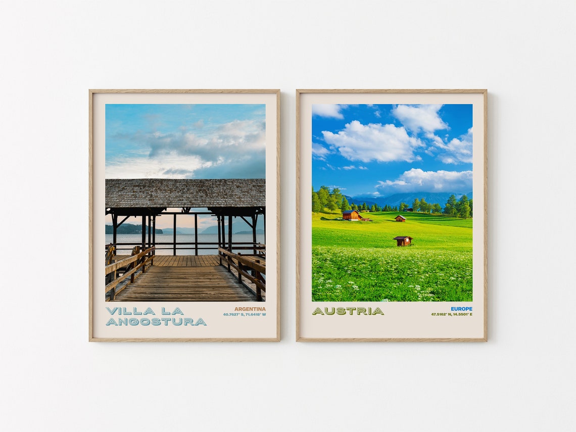 Villa La Angostura Travel Poster Angostura Print Angostura Photo Print Angostura Wall Decor Angostura Travel Art Argentina Angostura 4 - Image 2