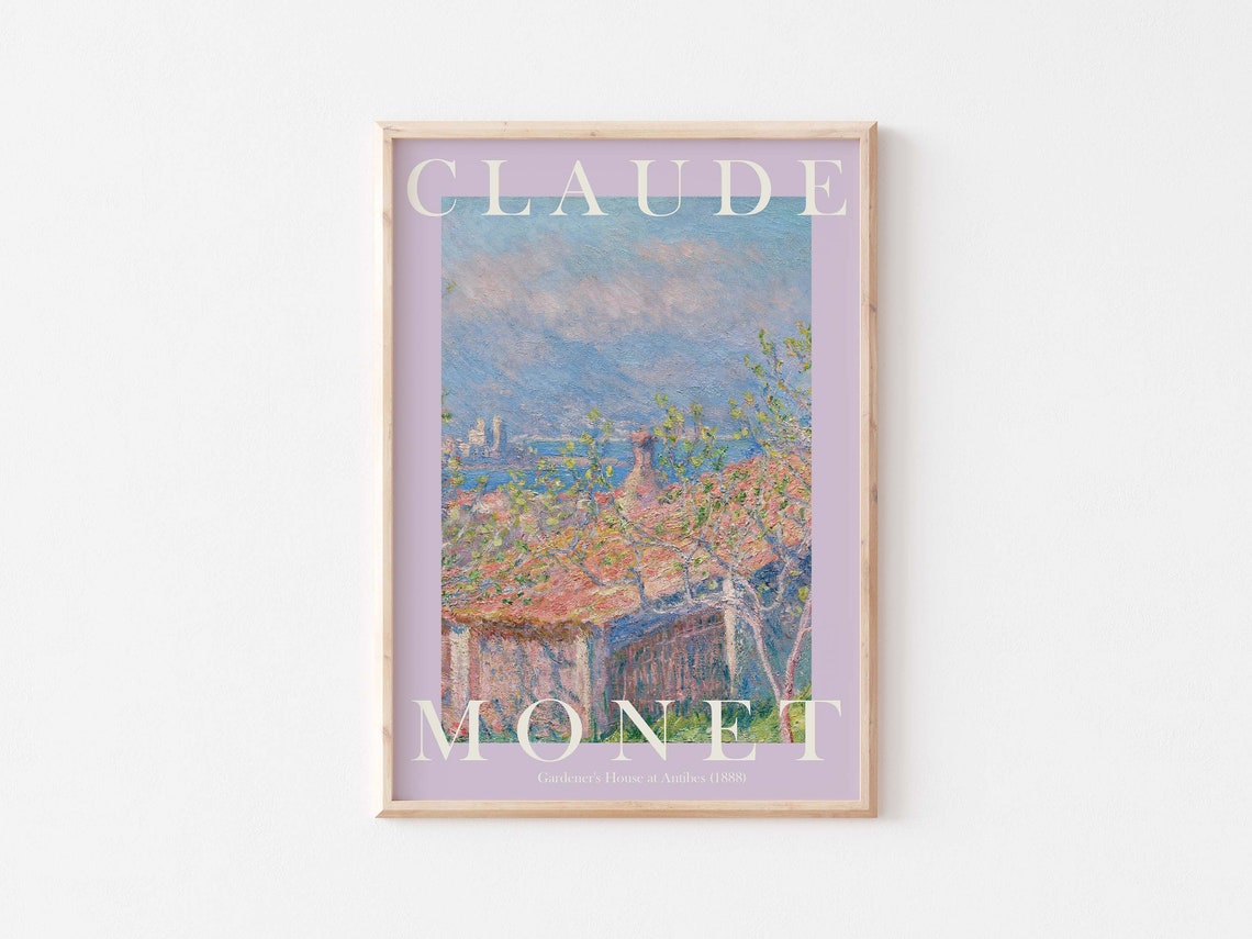 Claude Monet Gardeners House At Antibes 1888 Mediterranean View Poster - Image 3