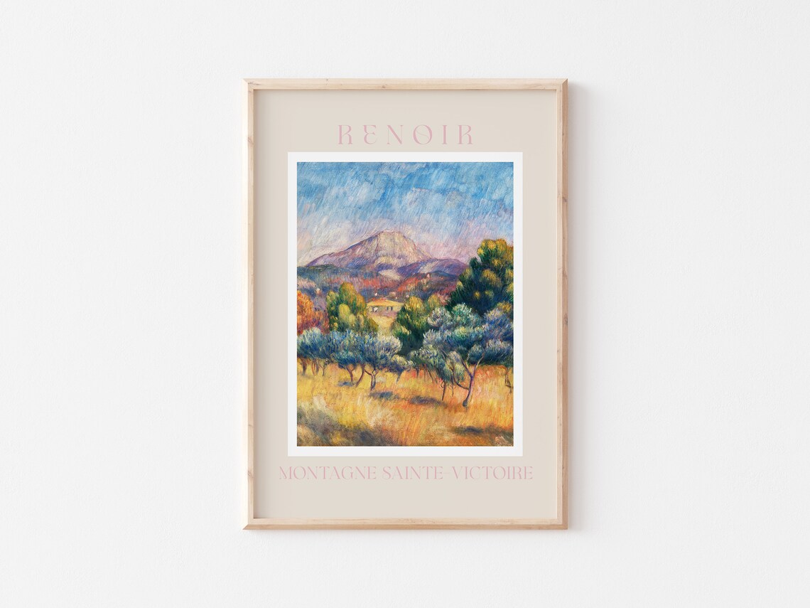 Renoir Montagne Sainte Victoire Golden Autumn Landscape Art Poster - Image 3