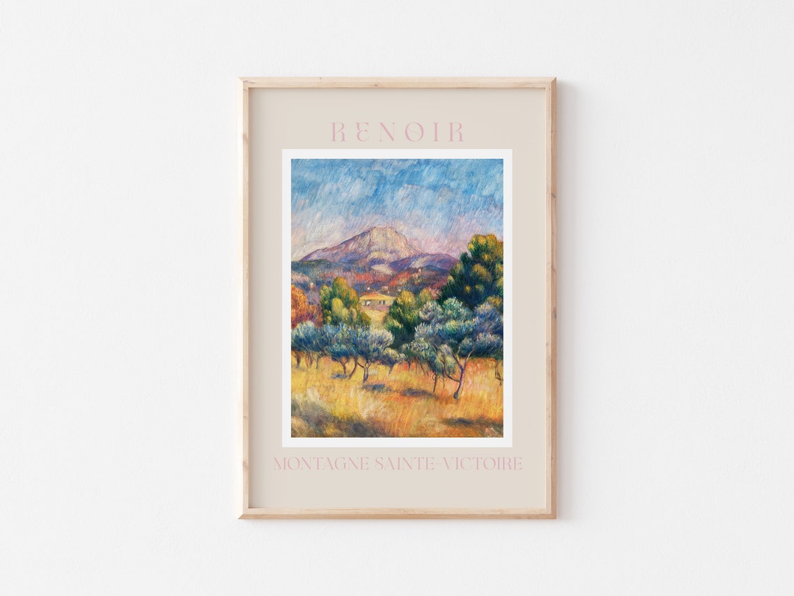 Renoir Poster August Renoir Print Renoir Wall Art Renoir Picture Renoir Monet Print Vintage Renoir Art Renoir Montagne Sainte Victoire - Image 3