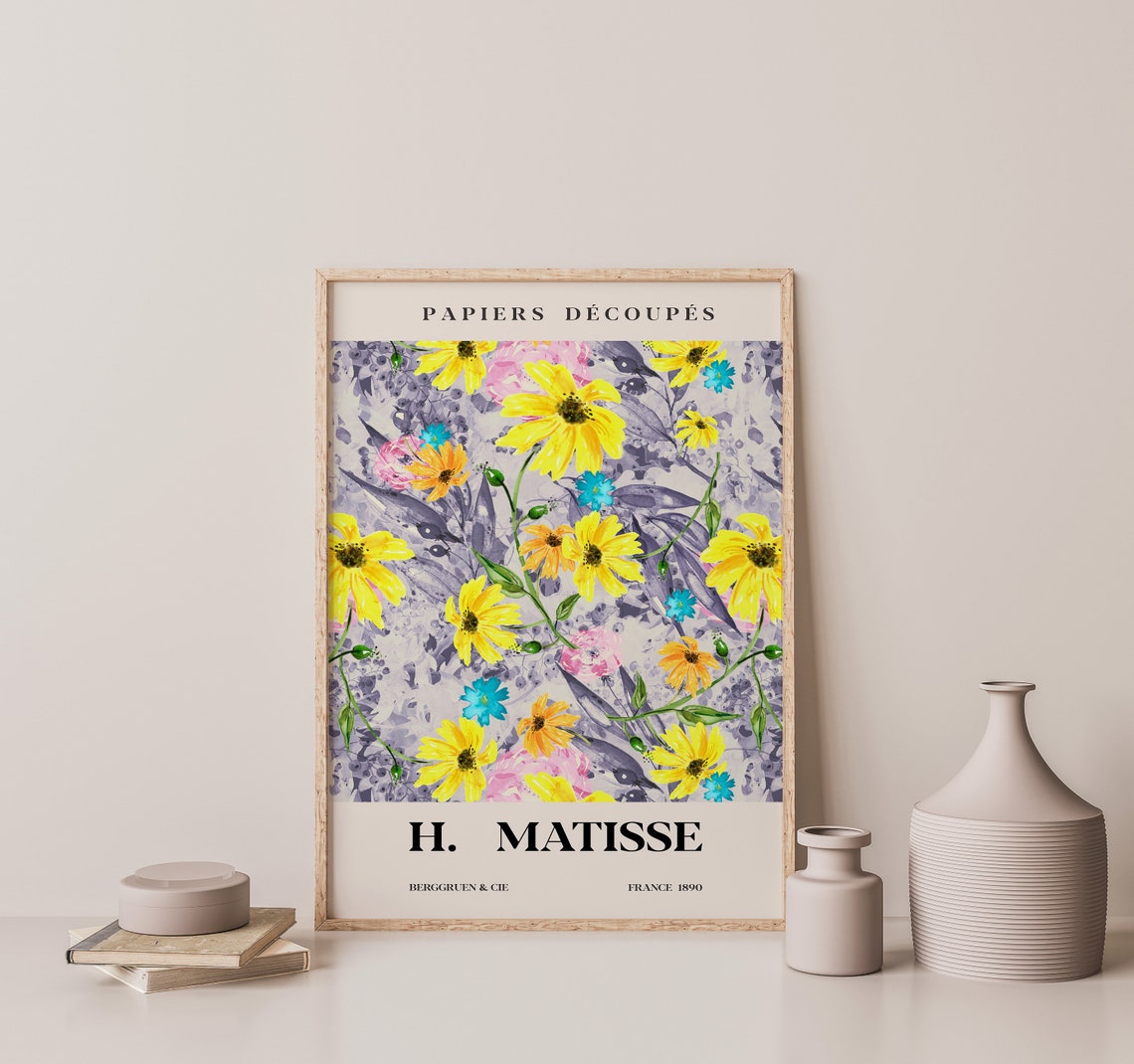 Henri Matisse Papiers Decoupes Yellow Daisy Flower Poster Art - Image 3