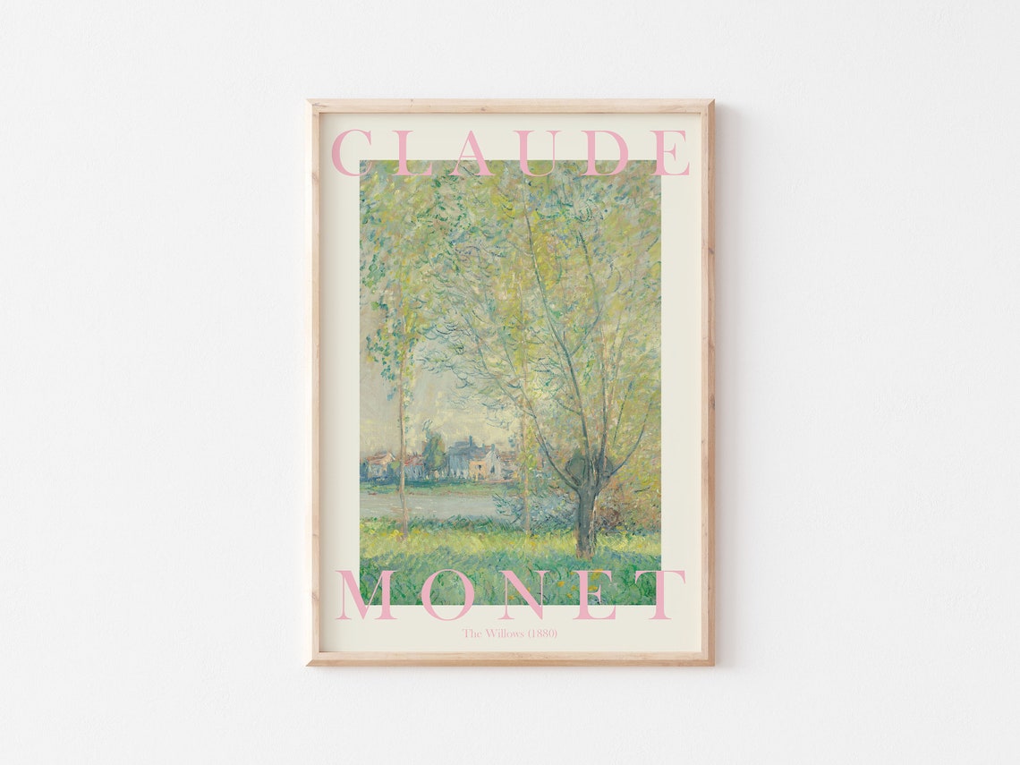 Claude Monet The Willows 1880 Riverside Trees Landscape Poster - Image 3