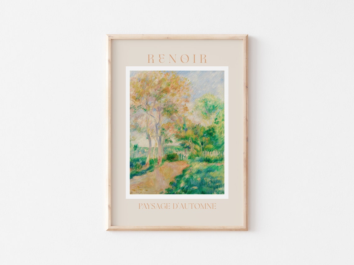Renoir Poster August Renoir Print Renoir Wall Art Renoir Picture Renoir Monet Print Vintage Renoir Art Paysage Dautomne - Image 3