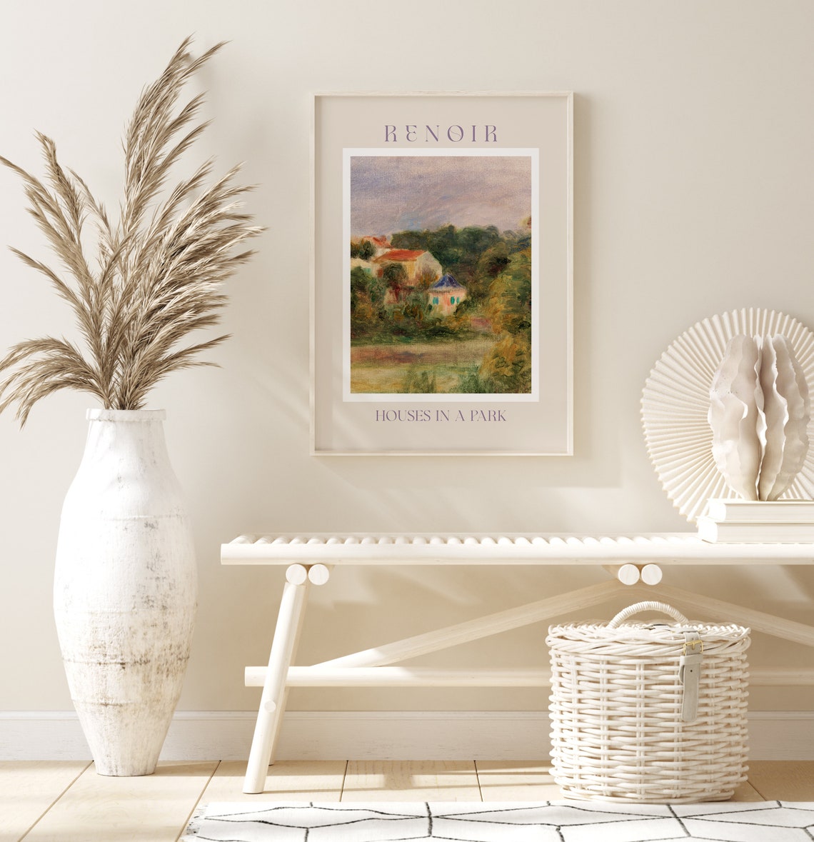Renoir Poster August Renoir Print Renoir Wall Art Renoir Picture Renoir Monet Print Vintage Renoir Art Renoir Houses In A Park - Image 3
