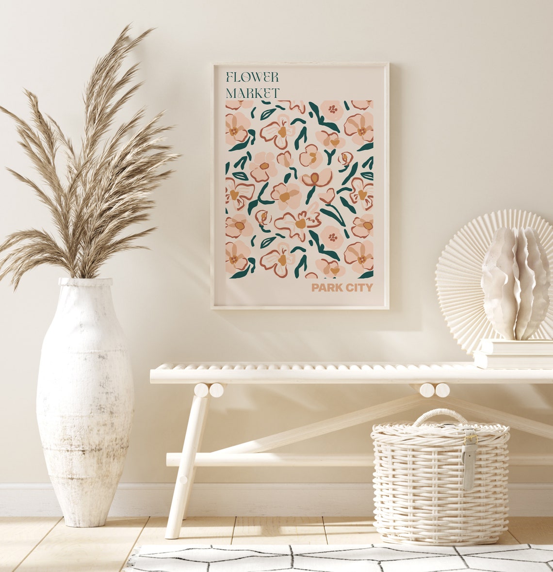 Park City Poster Park City Wall Art Park City Personalised Travel Poster Park City Flower Market Print Floral Wall Park City - Image 2