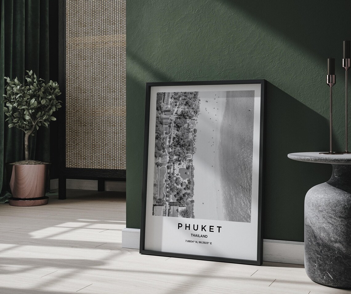 Phuket Travel Poster, Phuket Map Art Print - Image 2