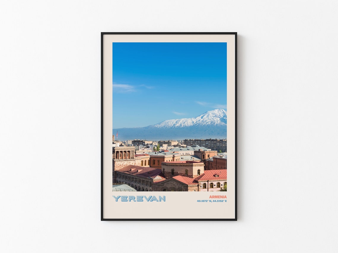 Yerevan Travel Poster Yerevan Print Yerevan Photo Print Yerevan Wall Decor Yerevan Travel Art Yerevan Armenia Picture Yerevan 1 - Image 3
