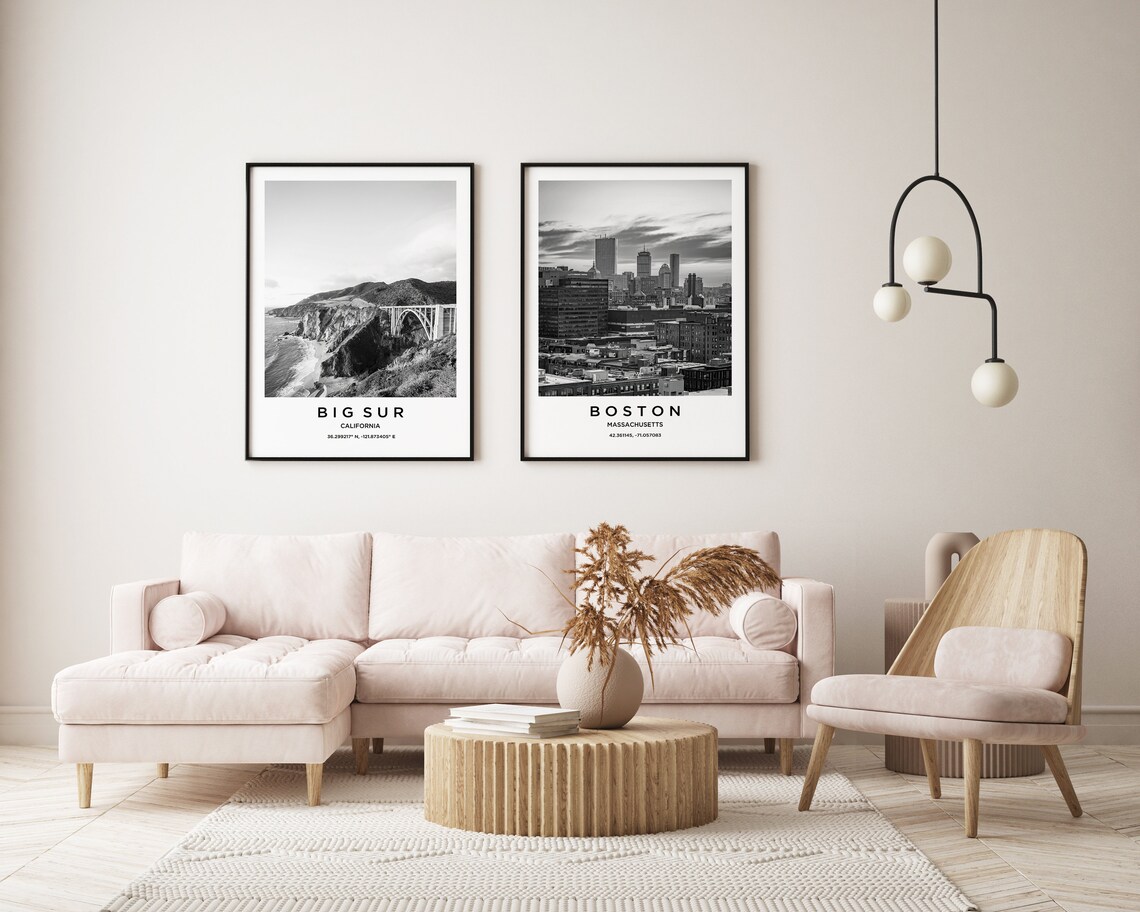 Boston Travel Poster Boston Print Boston Photo Print Black And White Photography Monochrome Travel Photography Boston Wall Decor - Image 3