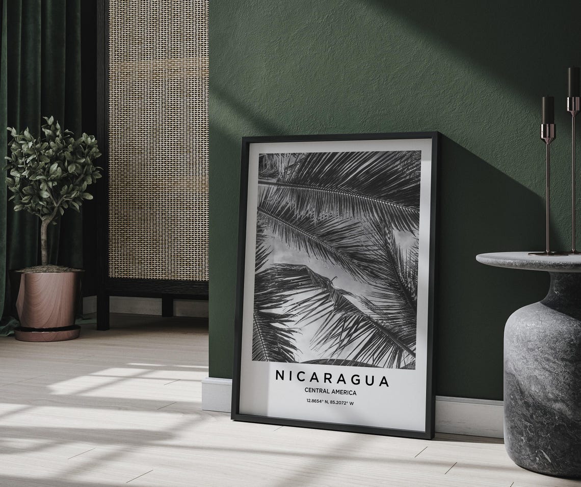 Nicaragua Art Nicaragua Print Nicaragua Poster Nicaragua Art Nicaragua Photo Nicaragua Map Nicaragua Painting Nicaragua Travel - Image 2