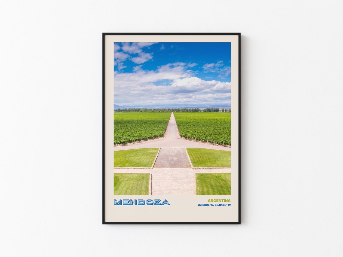 Mendoza Travel Poster Mendoza Print Mendoza Photo Print Mendoza Wall Decor Mendoza Travel Art Argentina Picture Mendoza 3 - Image 3