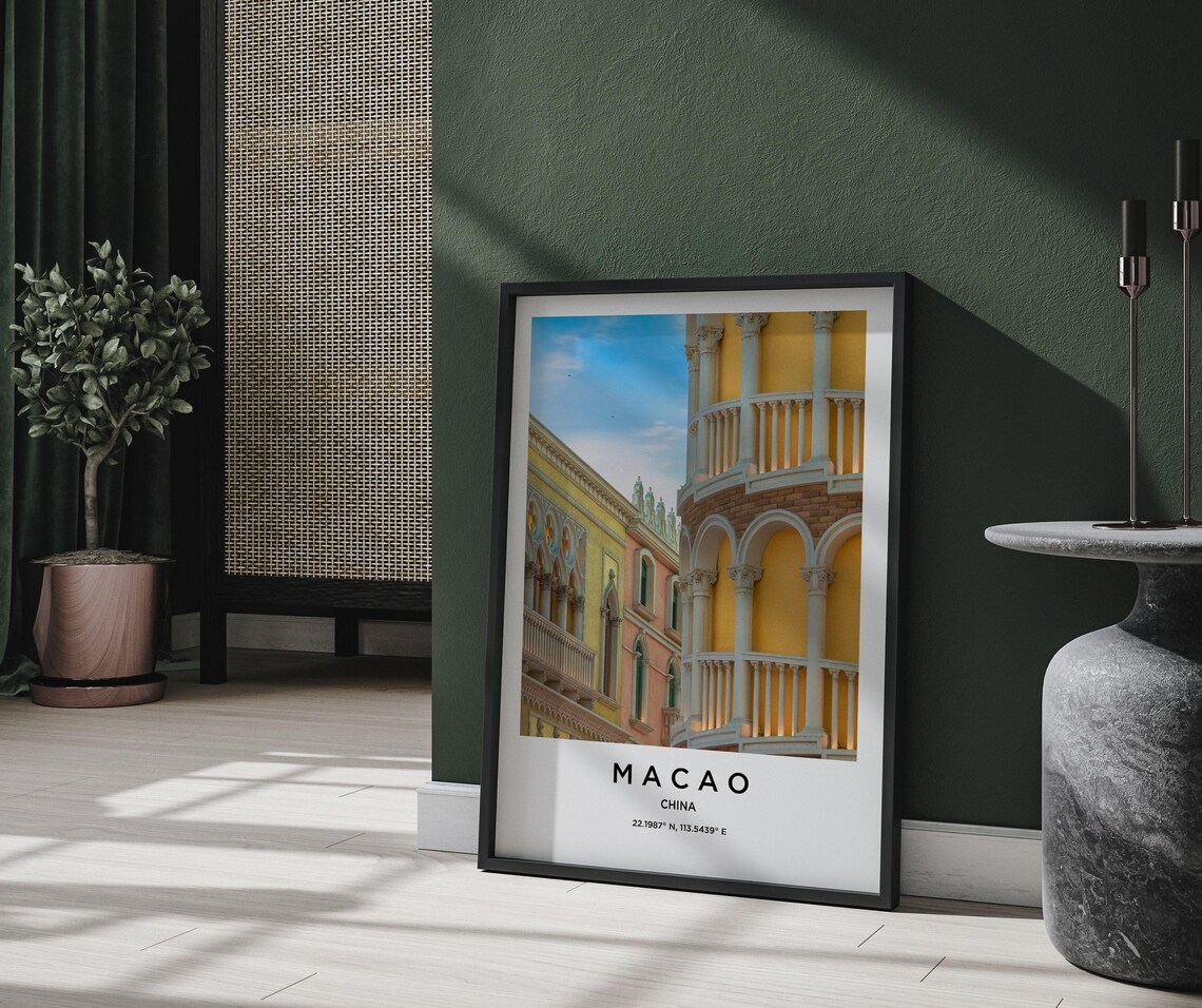 Macao China Grand Venetian Pastel Facade Columns Photo Poster - Image 2