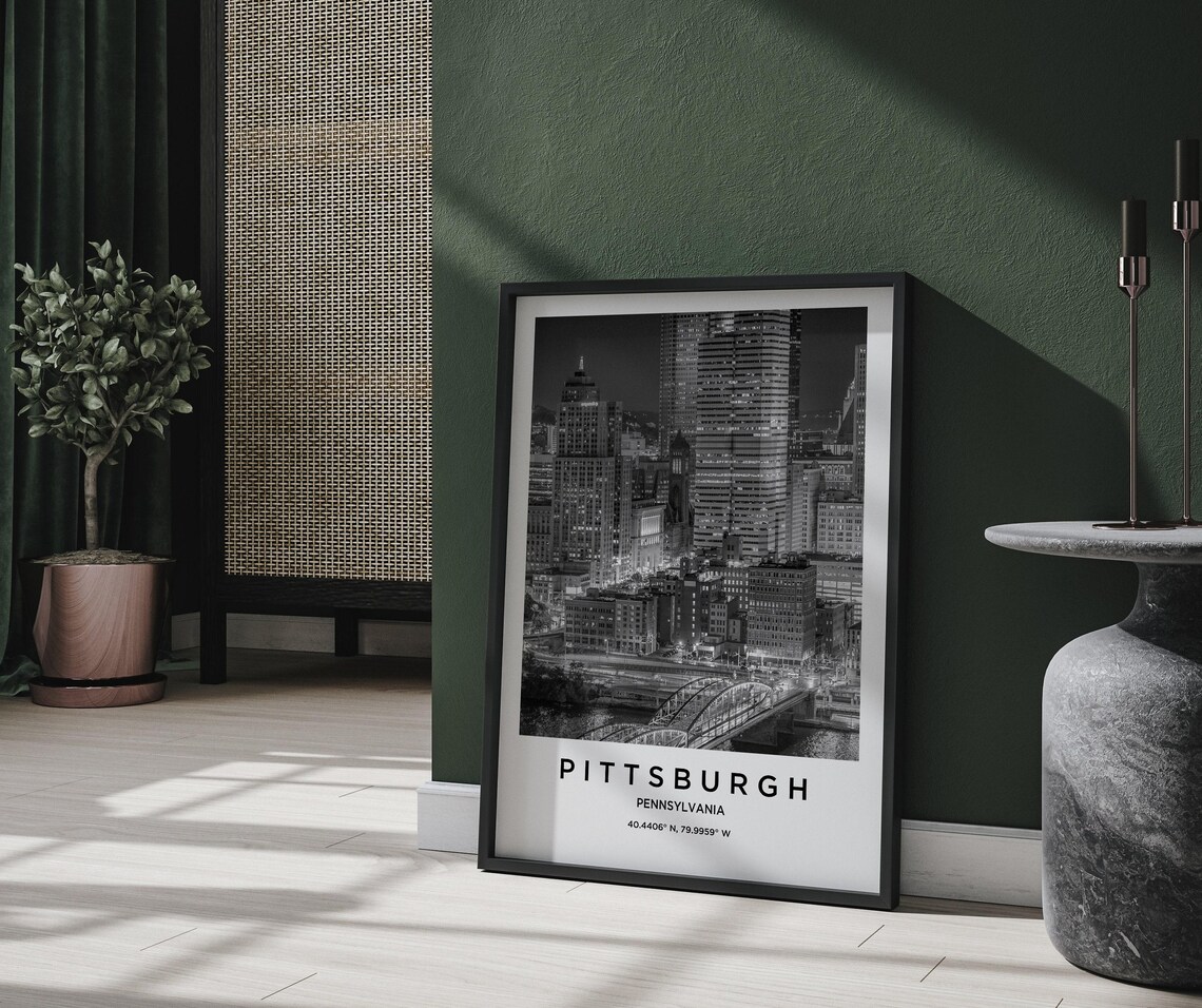 Pittsburg Travel Poster, Pittsburg Map Art - Image 2