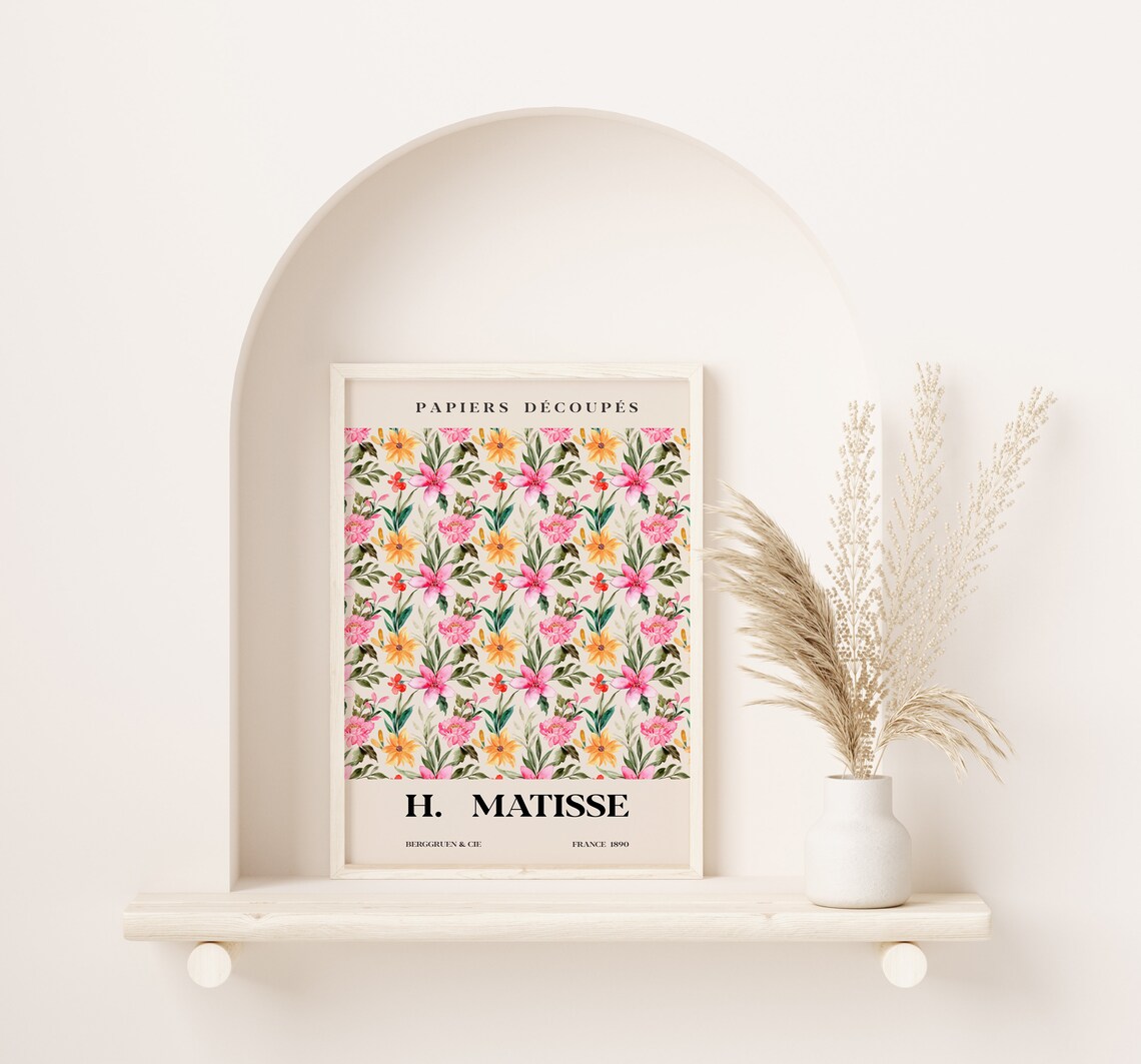 Floral Matisse Print, Tropical Flowers Art Print - Image 3