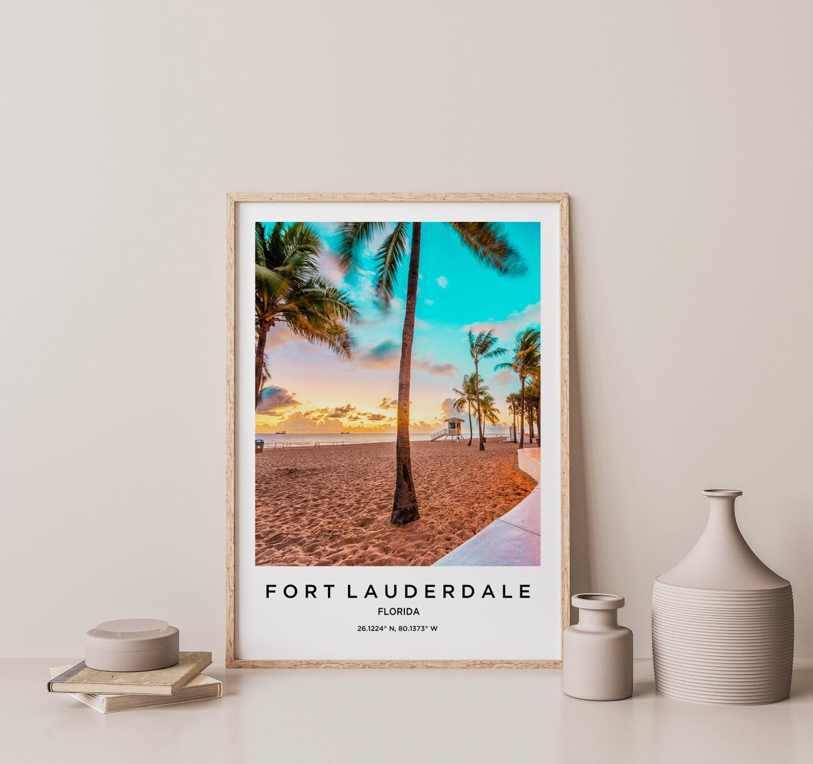 Fort Lauderdale Art Fort Lauderdale Print Fort Lauderdale Poster Fort Lauderdale Art Fort Lauderdale Photo Fort Lauderdale Map - Image 2