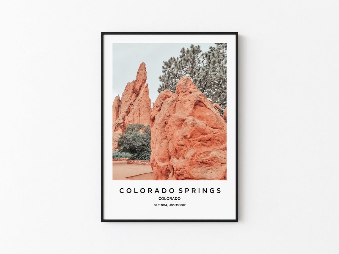 Colorado Springs Red Rock Formations Desert Garden Landscape Poster