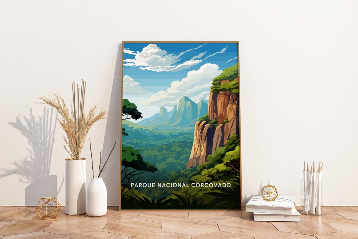 Parque Nacional Corcovado Costa Rica Travel Print Poster Wall